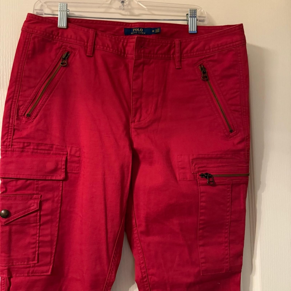 Red Cargo Pants by Polo